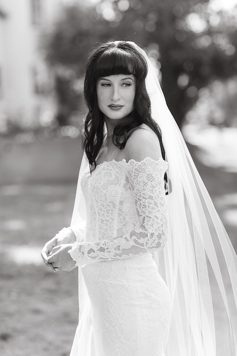 Lihi Hod bridal gown styled by Sam Ruiz — Maximalist LGBTQ Wedding, Los Angeles