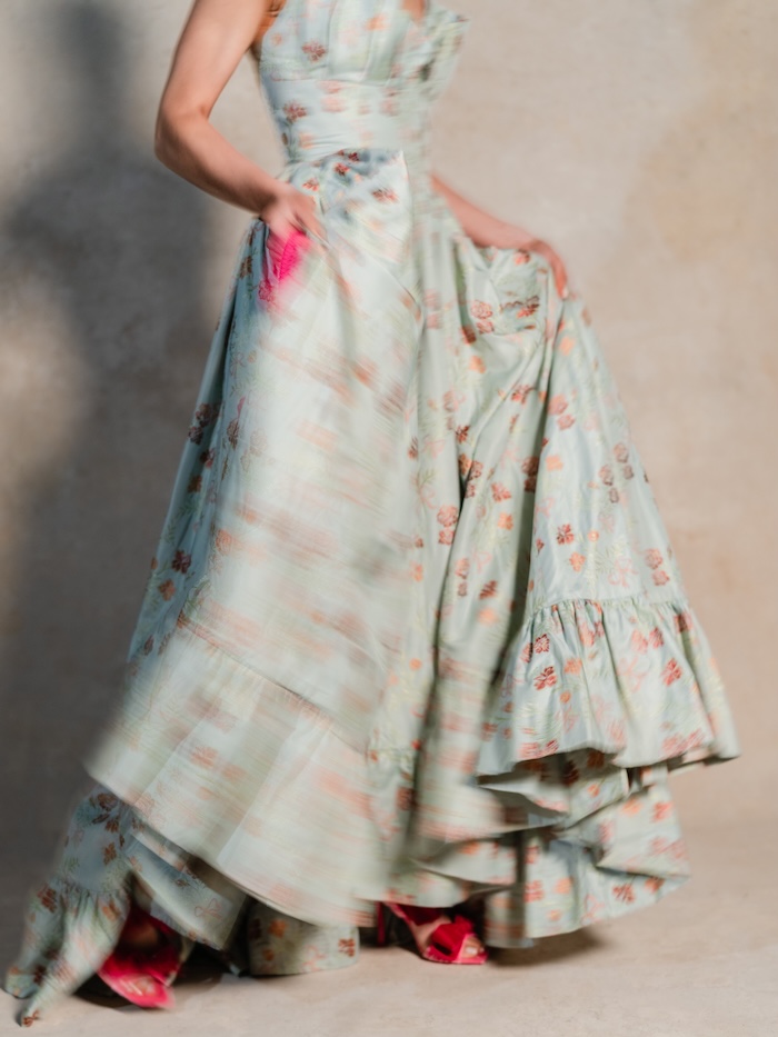 Bridal second look gown detail styled by Sam Ruiz — San Ysidro Ranch, Santa Barbara