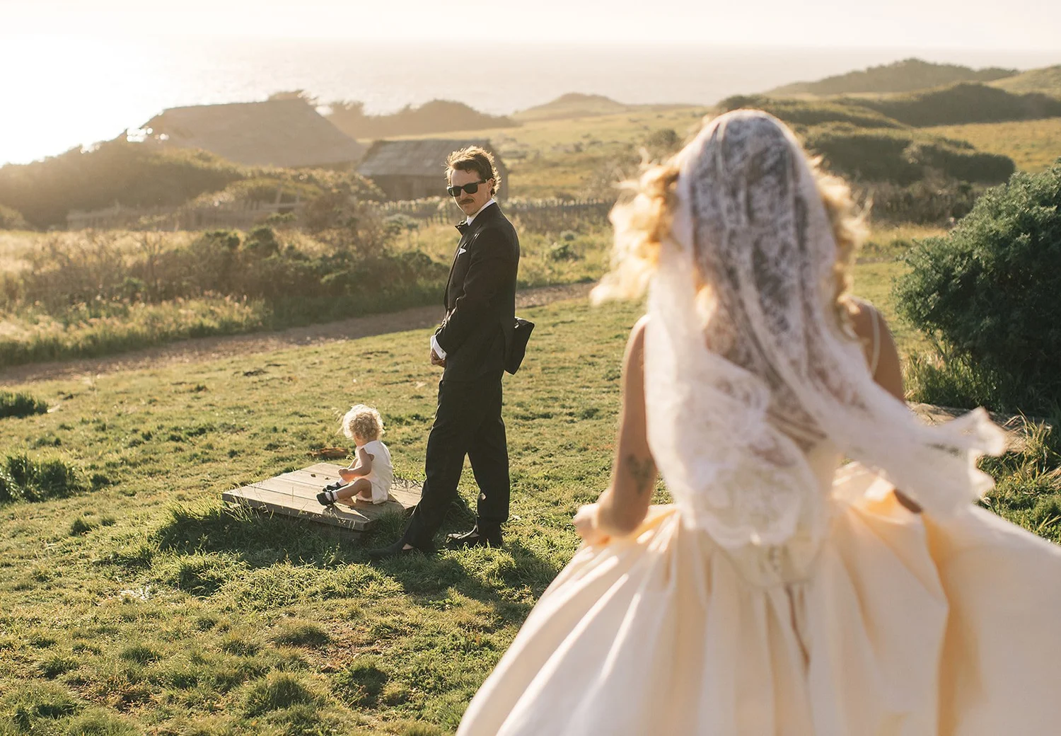 Lihi Hod bridal gown styled by Sam Ruiz — Sea Ranch Lodge, California Coast