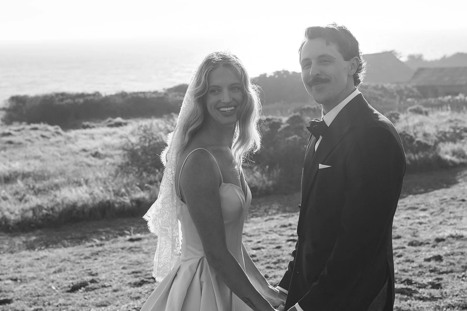 Lihi Hod bridal gown styled by Sam Ruiz — Sea Ranch Lodge coastal, California