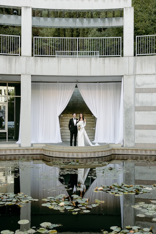 Lihi Hod bridal gown styled by Sam Ruiz — Skirball Cultural Center, Los Angeles